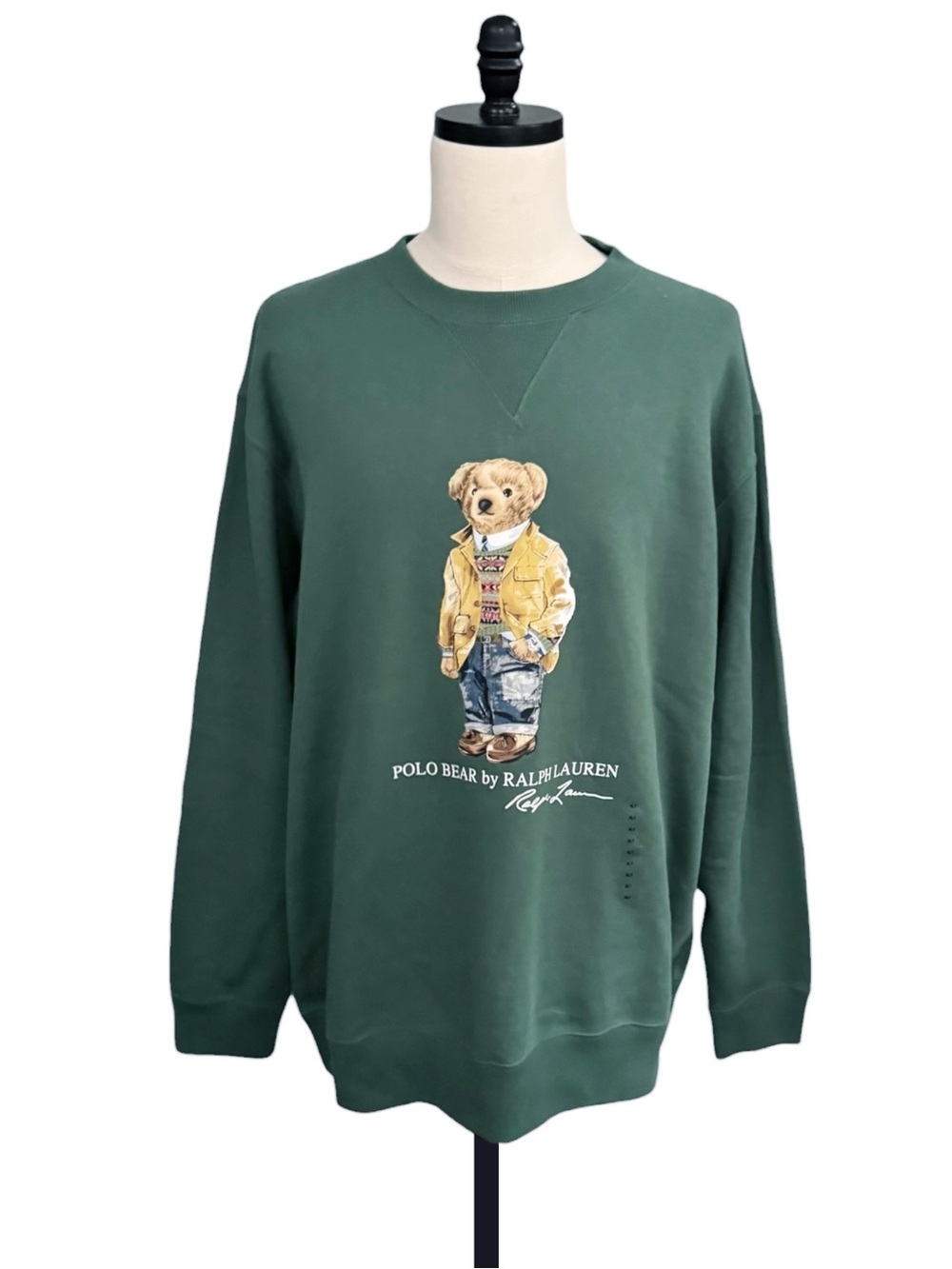 Polo Ralph Lauren Smart Bear Crew Sweatshirt in Green | XL TALL NWT - Picture 2 of 9